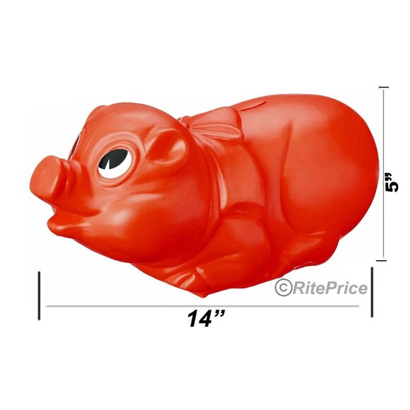 14" Giant Plastic Piggy Banks Saving Money The Fun Way Tuff Pigs (3 Pack) - AST - Picture 3 of 11